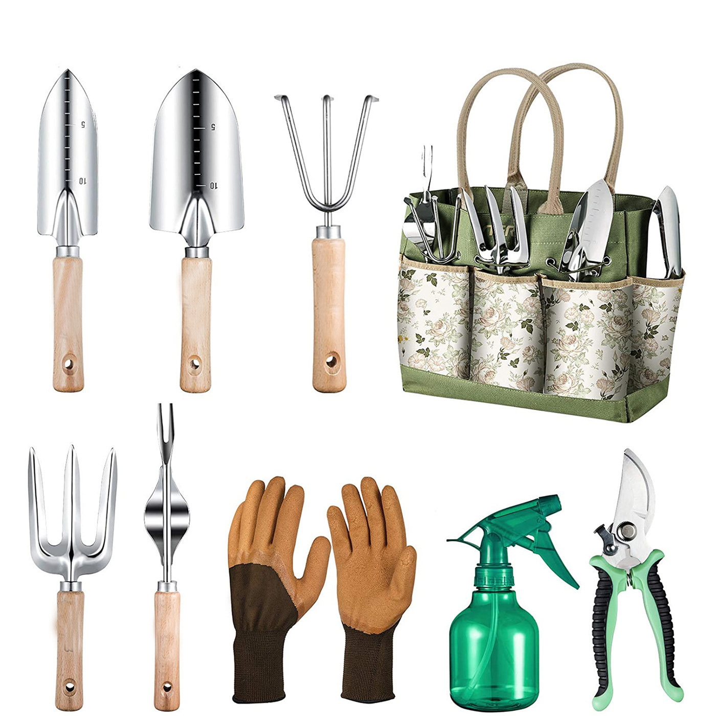Gardening Tools Hand - مجموعة أدوات الحدائق المكونة من 9