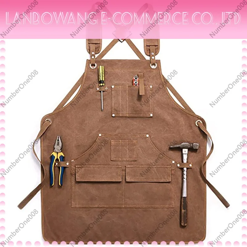 Gardening Tools Logo - مريلة عمل قماشية سميكة بشعار مخصص،