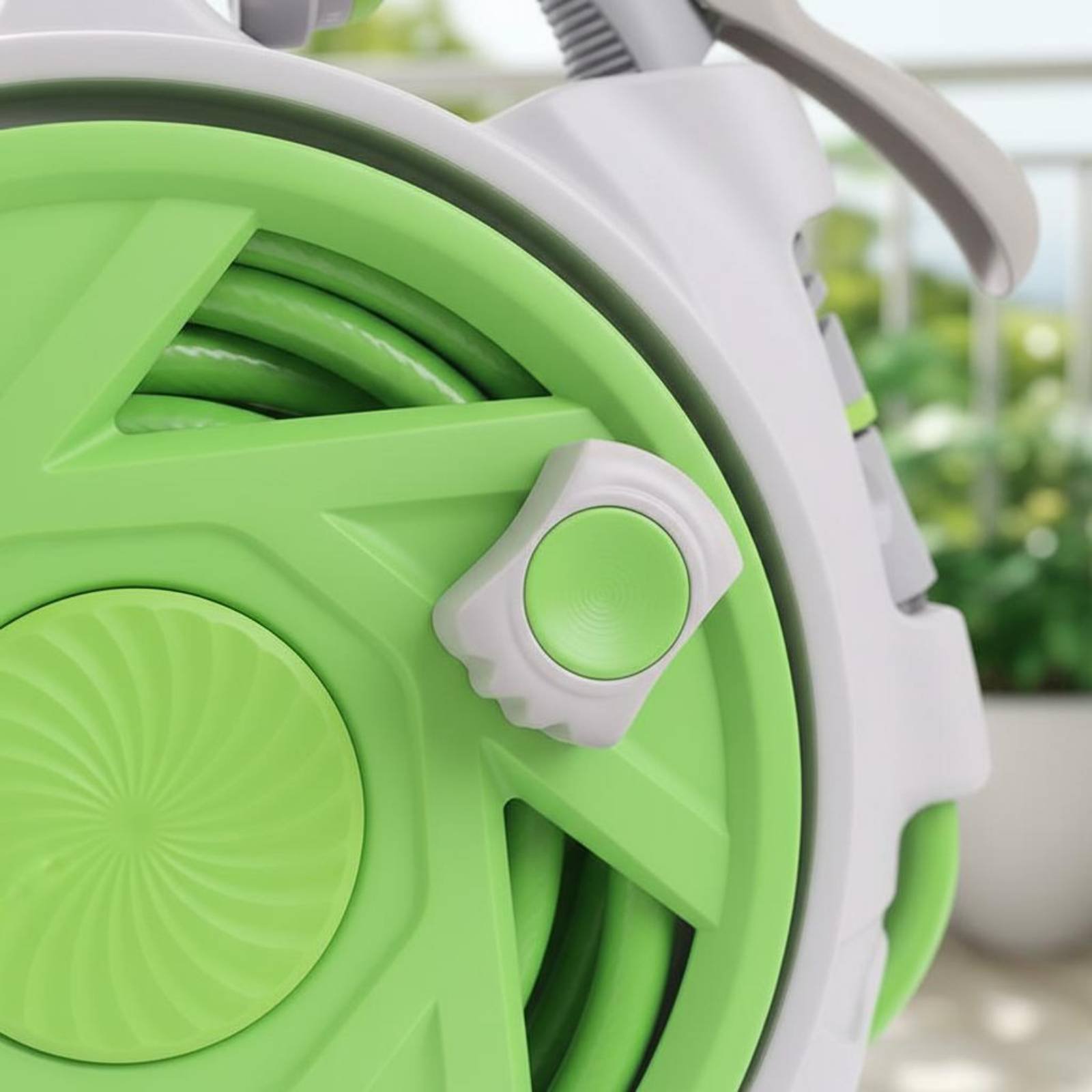 Gardening Tools Hand - بكرة خرطوم مياه محمولة باليد، لا