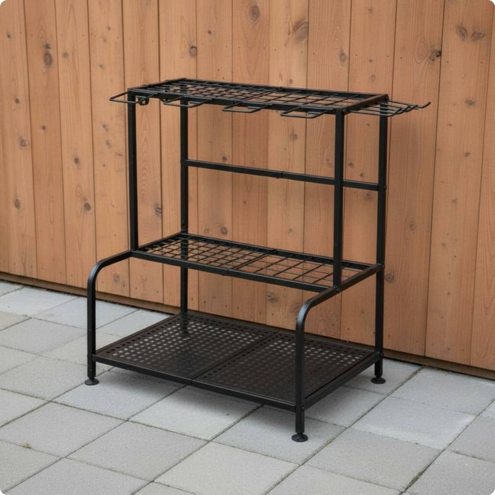 Gardening Tools Storage - رف أدوات حديقة معدني متعدد الطبقات