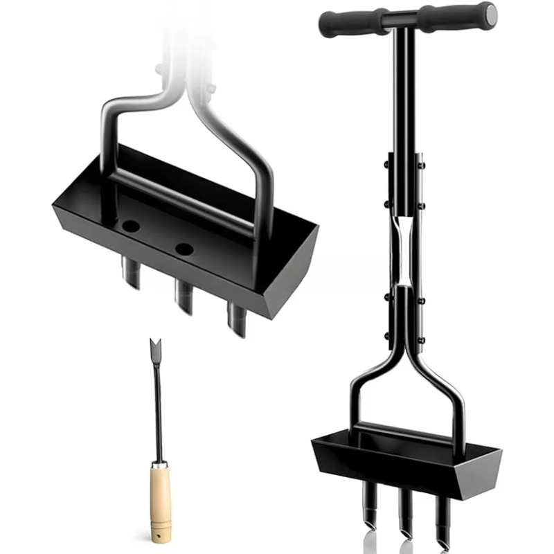Gardening Tools Storage - أداة تهوية العشب اليدوية مع صينية