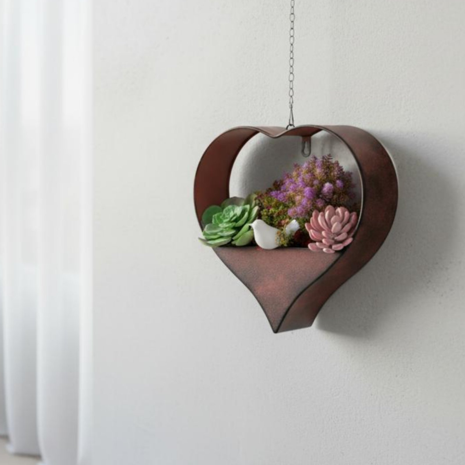 حامل نباتات معدني على شكل قلب  - مراجعة Hanging Planter Basket وسعره