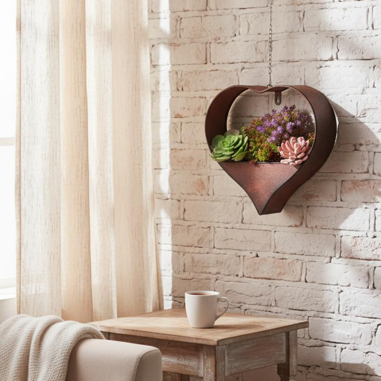 حامل نباتات معدني على شكل قلب  - مراجعة Hanging Planter Basket وسعره