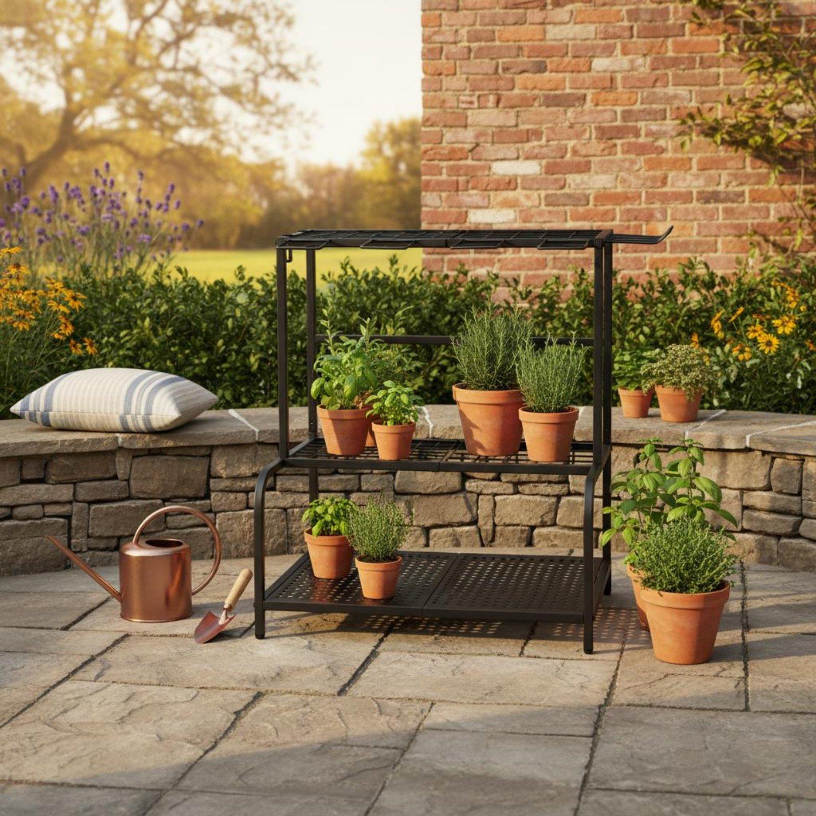 رف أدوات حديقة معدني متعدد الط - مراجعة Gardening Tools Storage وسعره