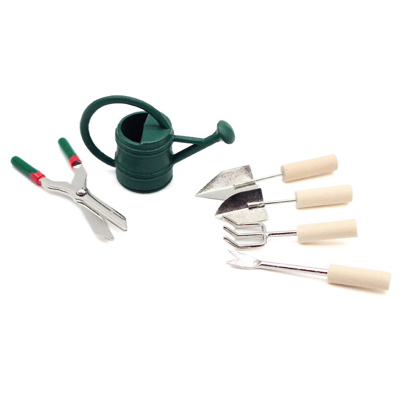 1/12 دمية محاكاة مسقاة المجرف  - مراجعة Gardening Tools Set وسعره