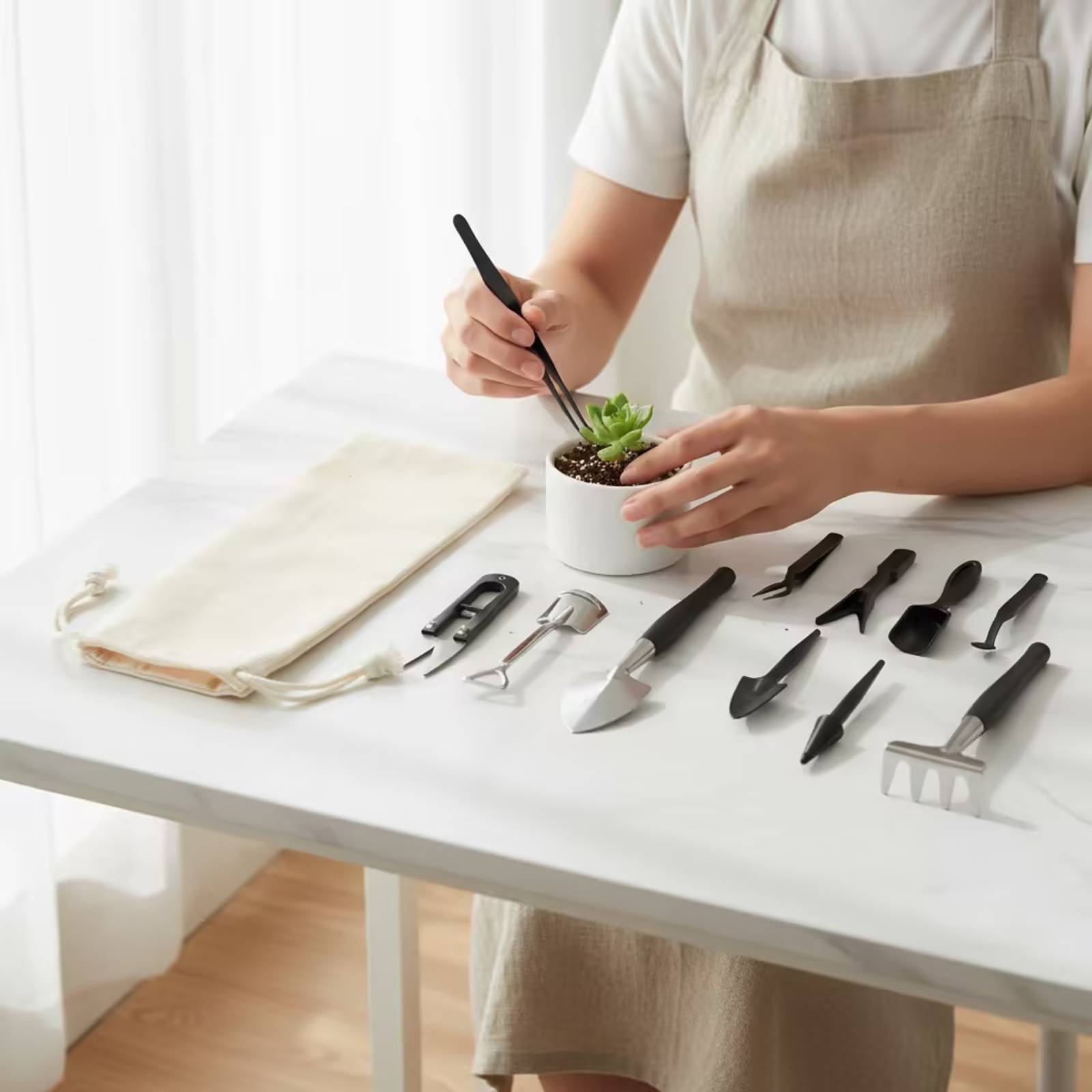 مجموعة أدوات للنباتات العصارية - مراجعة Gardening Tools Set وسعره