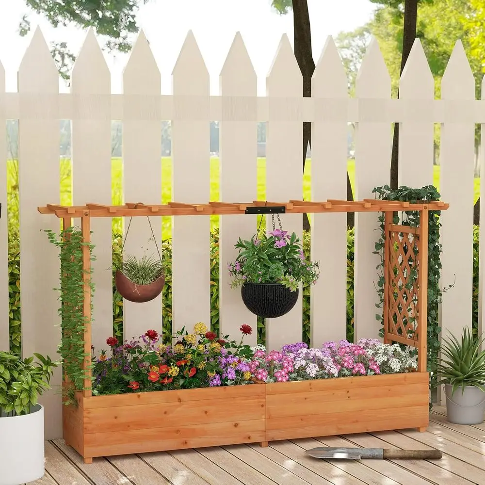حوض زراعة مرتفع 45 سم مع سياج  - مراجعة Hanging Planter Basket وسعره