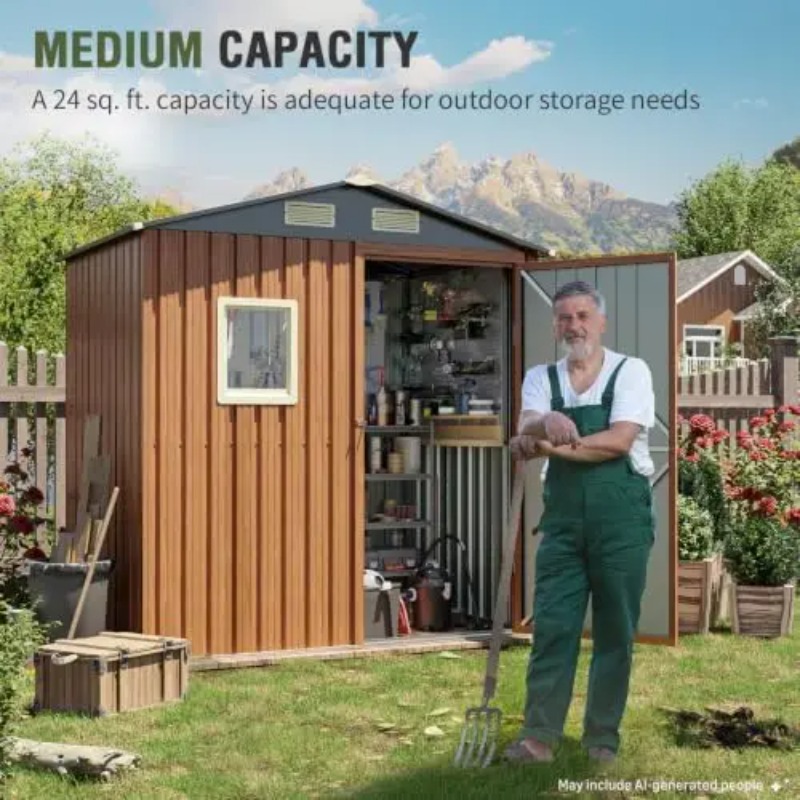 مخزن تخزين خارجي 6×4 قدم، مخزن - مراجعة Gardening Tools Storage وسعره